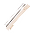 Paille en acier inoxydable avec brosse et pochette
