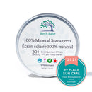 Crème solaire SPF 30+ dans une boîte en métal
