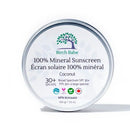 Crème solaire SPF 30+ dans une boîte en métal