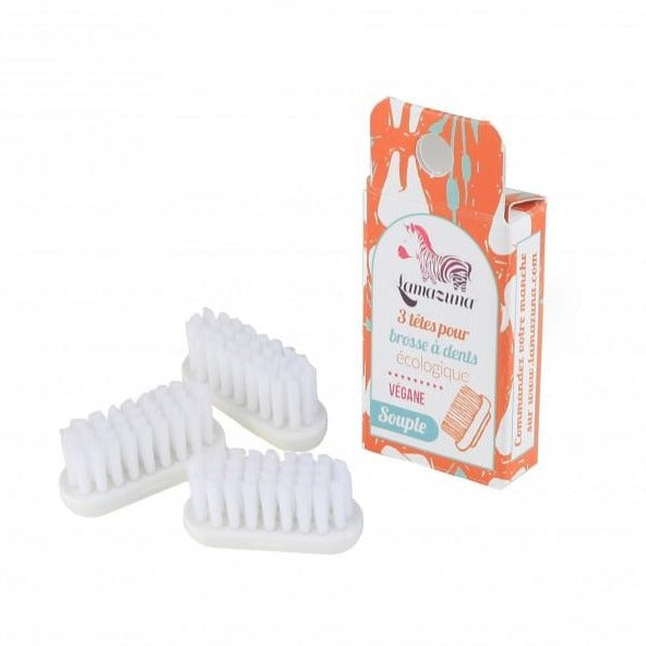 Replacement Heads for Bioplastic Toothbrush (3-Pack)