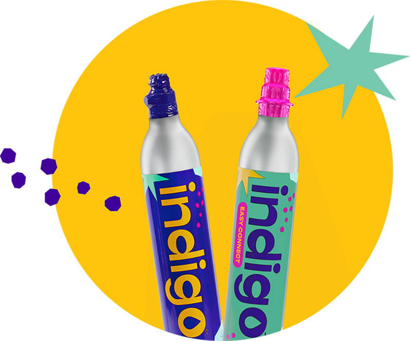 Indigo Soda CO2 bottle
