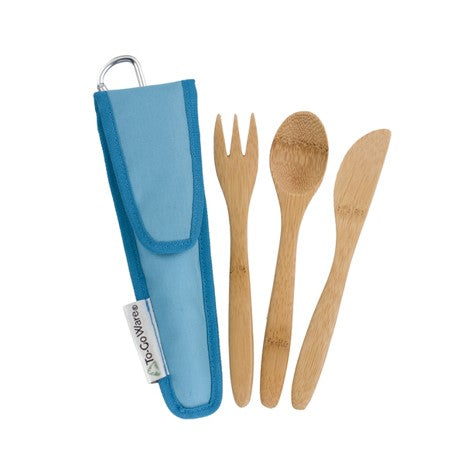 Bamboo Utensils for Kids in a Pouch