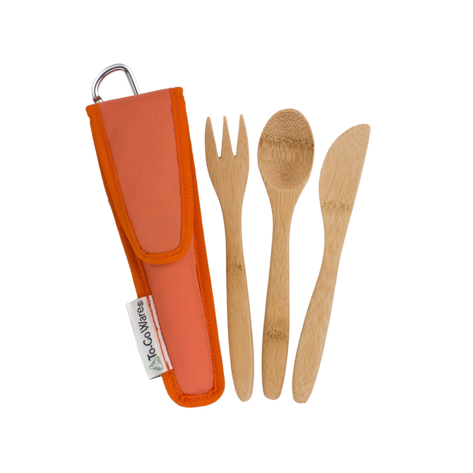 Bamboo Utensils for Kids in a Pouch